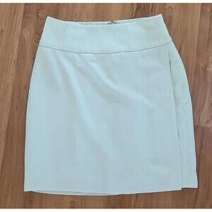 INC Womens Sz 2 Light Green Skirt  Faux Wrap Pencil Textured